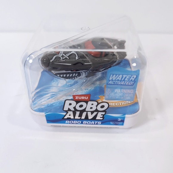 Zuru Other - Zuru Robo Alive Robo Boat Blue Robotic Water Activated Shark Face